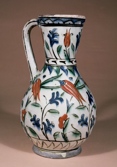 Jarra con decoración roja, Iznik de Turkish School